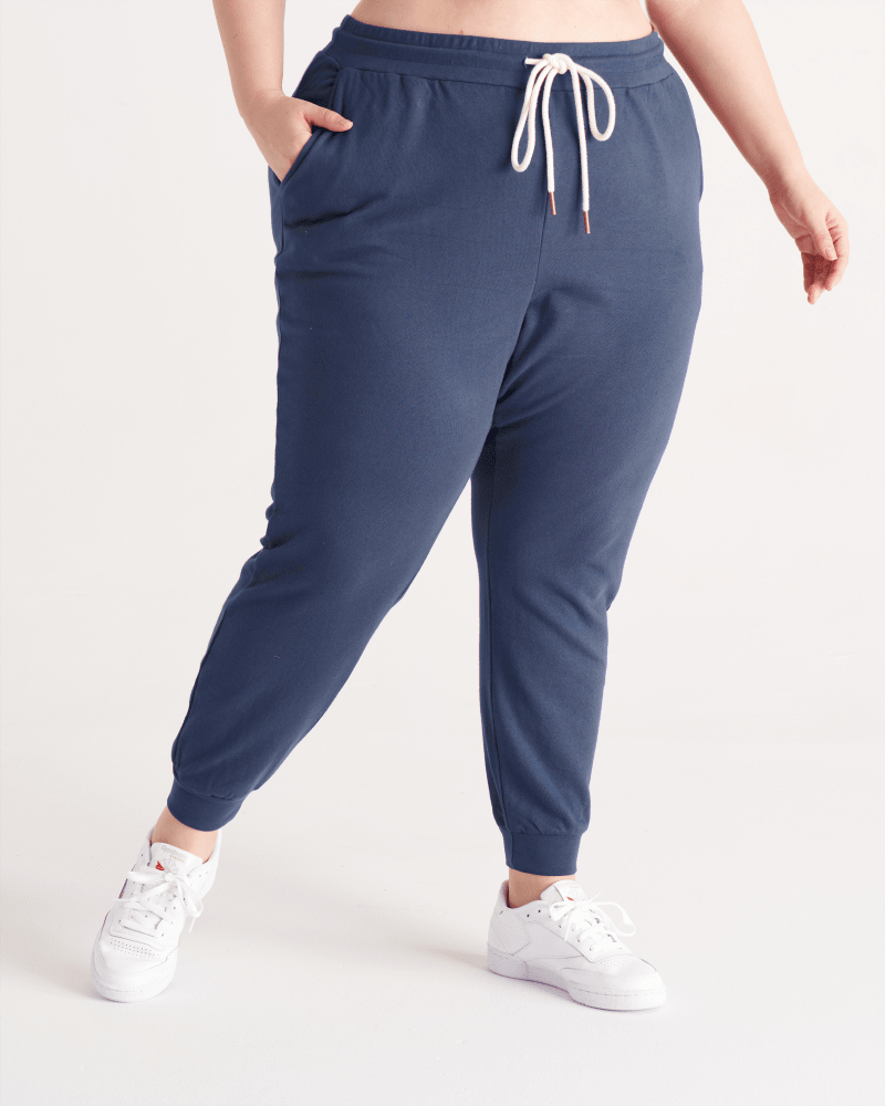 Front of a model wearing a size 3X The Everyday Jogger in Midnight by The Standard Stitch. | dia_product_style_image_id:248758